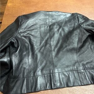 Women soft leather jacket.